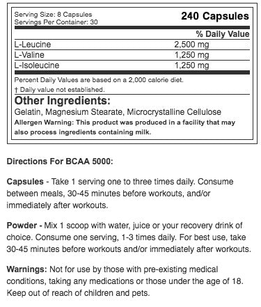 EVL Nutrition BCAA 5000 (240 Capsules) - NutriFirst Pte Ltd