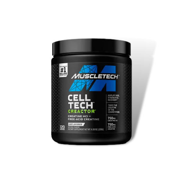 MuscleTech, Cell Tech CREACTOR, Creatine HCI + Free-Acid Creatine, Unflavored, 8.30 oz (235 g) - NutriFirst Pte Ltd