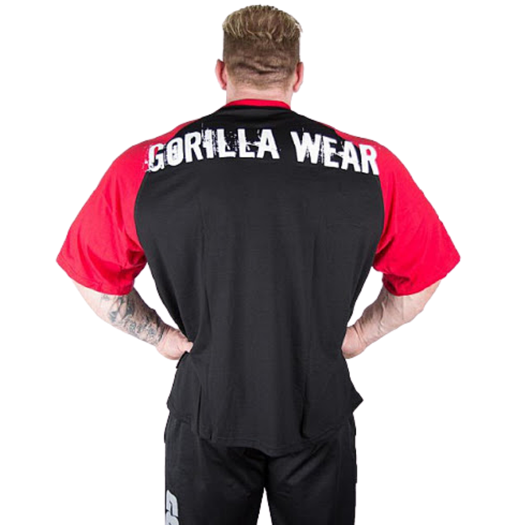 Gorilla Wear Branson T-shirt, Black Red, SHOP GYM CLOTHES, BODYBUILDING  SHOES