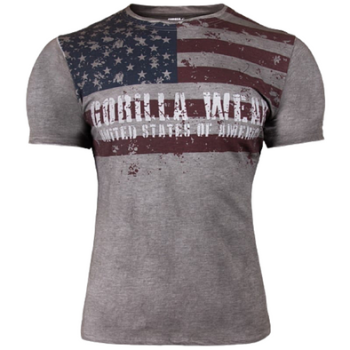 Gorilla Wear USA Flag Tee - NutriFirst Pte Ltd