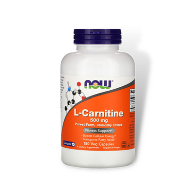 NOW L-Carnitine 500mg (180 Vcaps) - NutriFirst Pte Ltd
