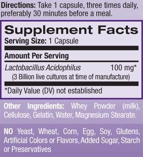 Natrol Acidophilus Probiotic 100mg (150 Capsules) - NutriFirst Pte Ltd