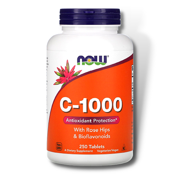 NOW Vitamin C 1000mg with 100mg of Bioflavonoids (250 Veg Caps) - NutriFirst Pte Ltd