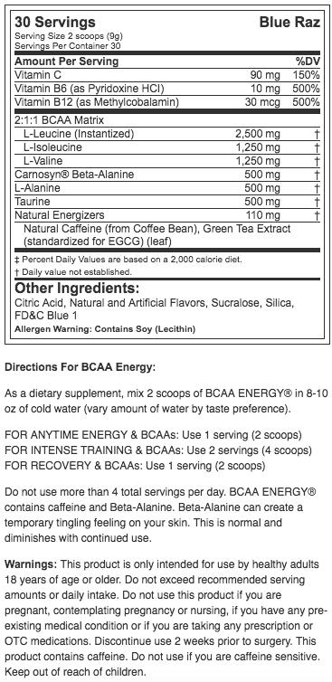 EVL BCAA Energy (30 Servings) - NutriFirst Pte Ltd