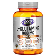 NOW Foods Sports L-Glutamine Double Strength 1,000 mg 120 Veg Capsules Exp 6/26 - NutriFirst Pte Ltd