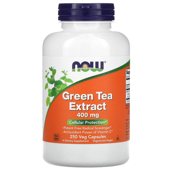NOW Foods Green Tea Extract 400 mg 250 Veg Capsules EXP MAR 2024 - NutriFirst Pte Ltd