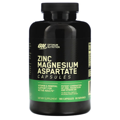 Optimum Nutrition, Zinc Magnesium Aspartate, 180 Capsules EXP 05/24 - NutriFirst Pte Ltd