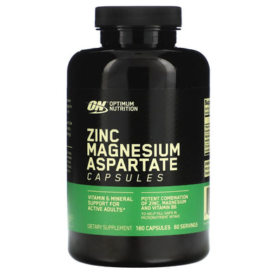 Optimum Nutrition, Zinc Magnesium Aspartate, 180 Capsules EXP 05/24 - NutriFirst Pte Ltd