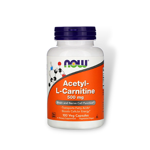 NOW Acetyl L-Carnitine 500mg (100 Vcaps) - NutriFirst Pte Ltd