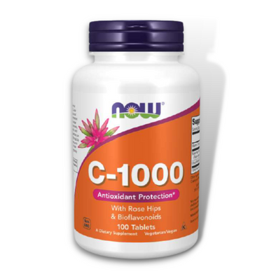 NOW Vitamin C 1000 mg Sustained Release (100 Tablets) - NutriFirst Pte Ltd